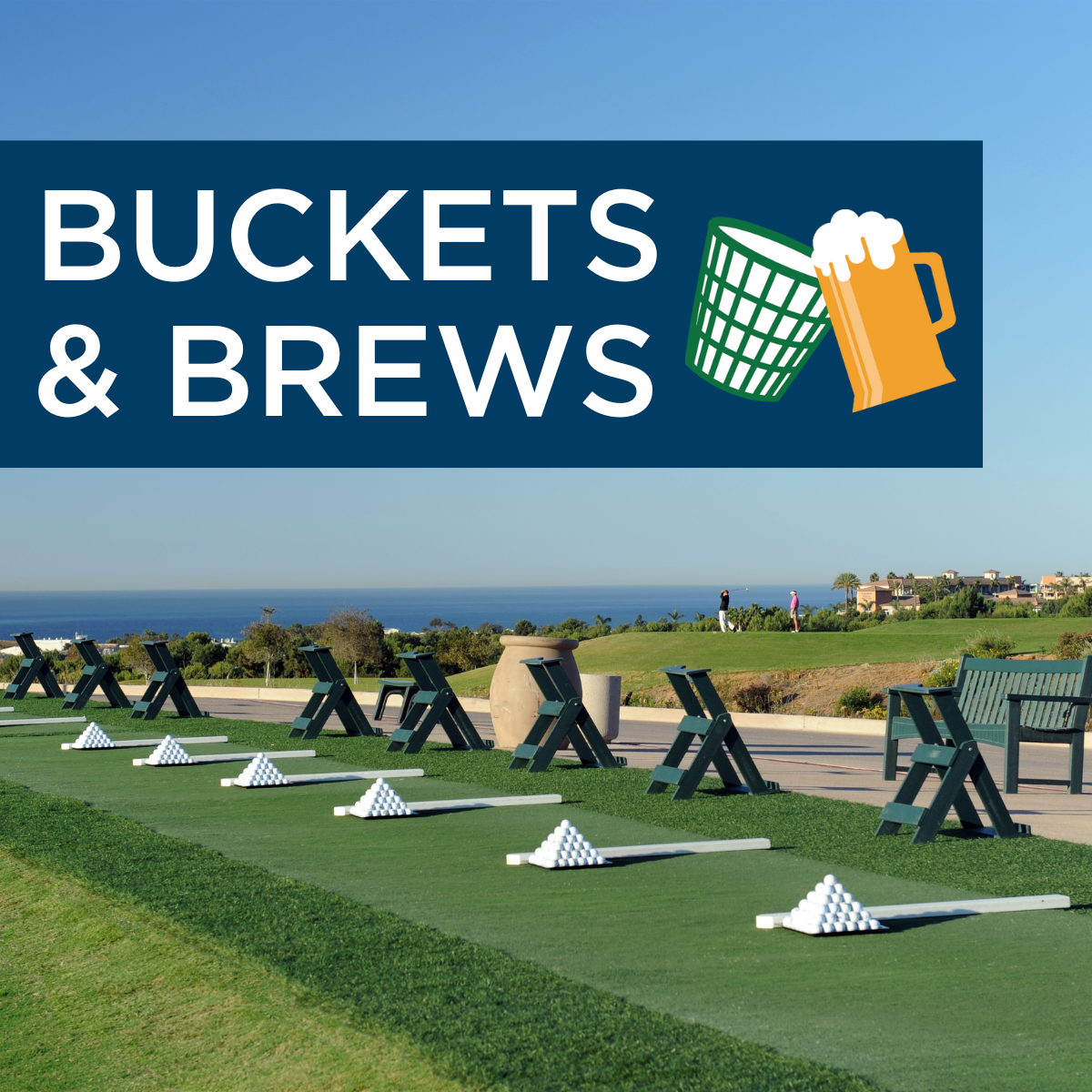 buckets and brews driving range
